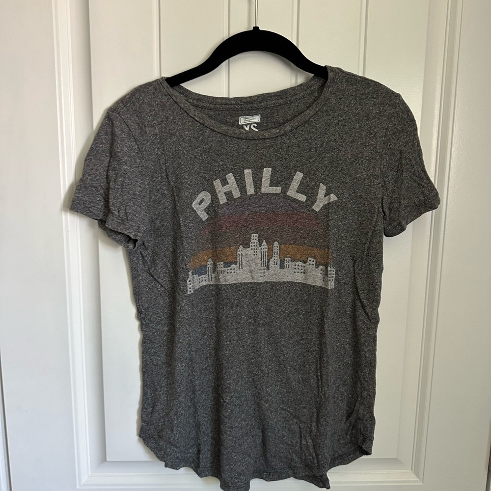 Gray Philly Graphic Women's Top